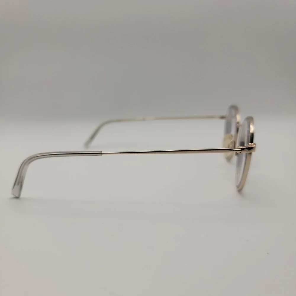 Warby Parker Walsh 5000 Eyeglasses Frames Only 49-20-145 Polished Gold Round